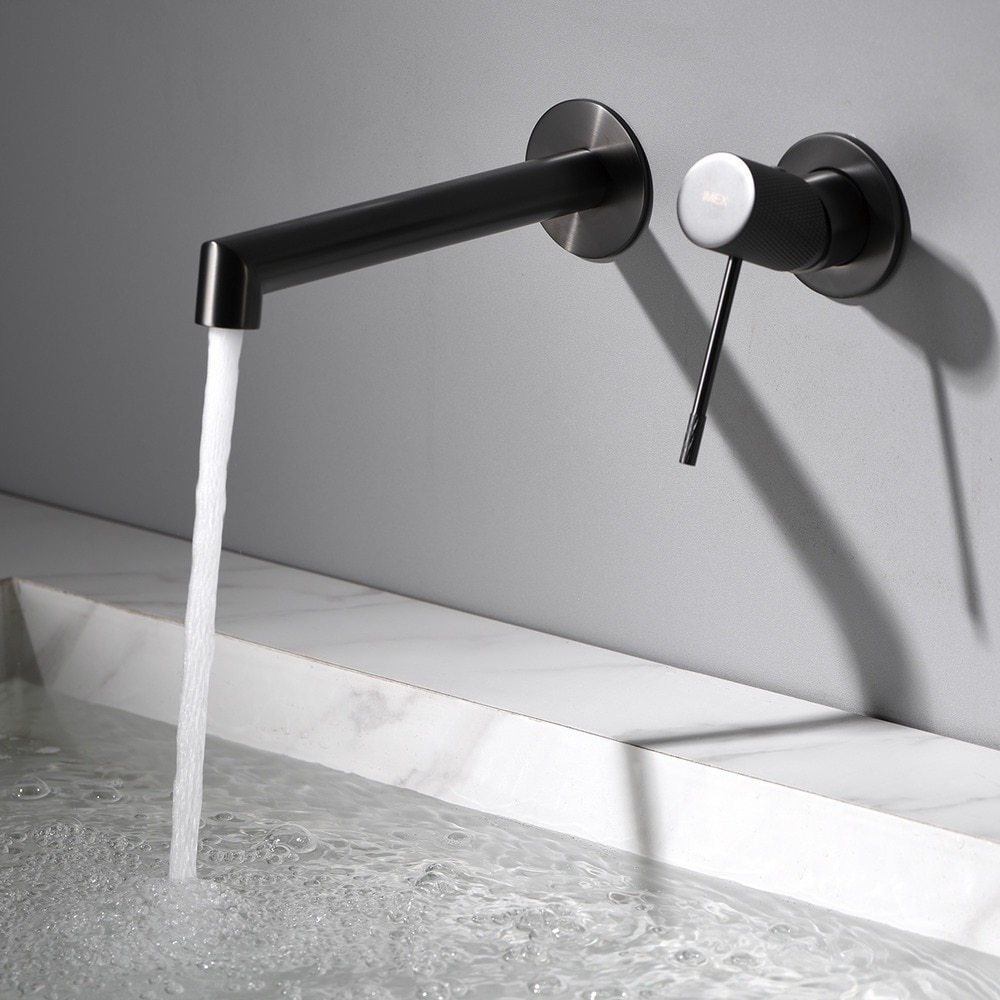 Imagen 2 de Grifo monomando empotrado de lavabo Line Imex - Negro Negro