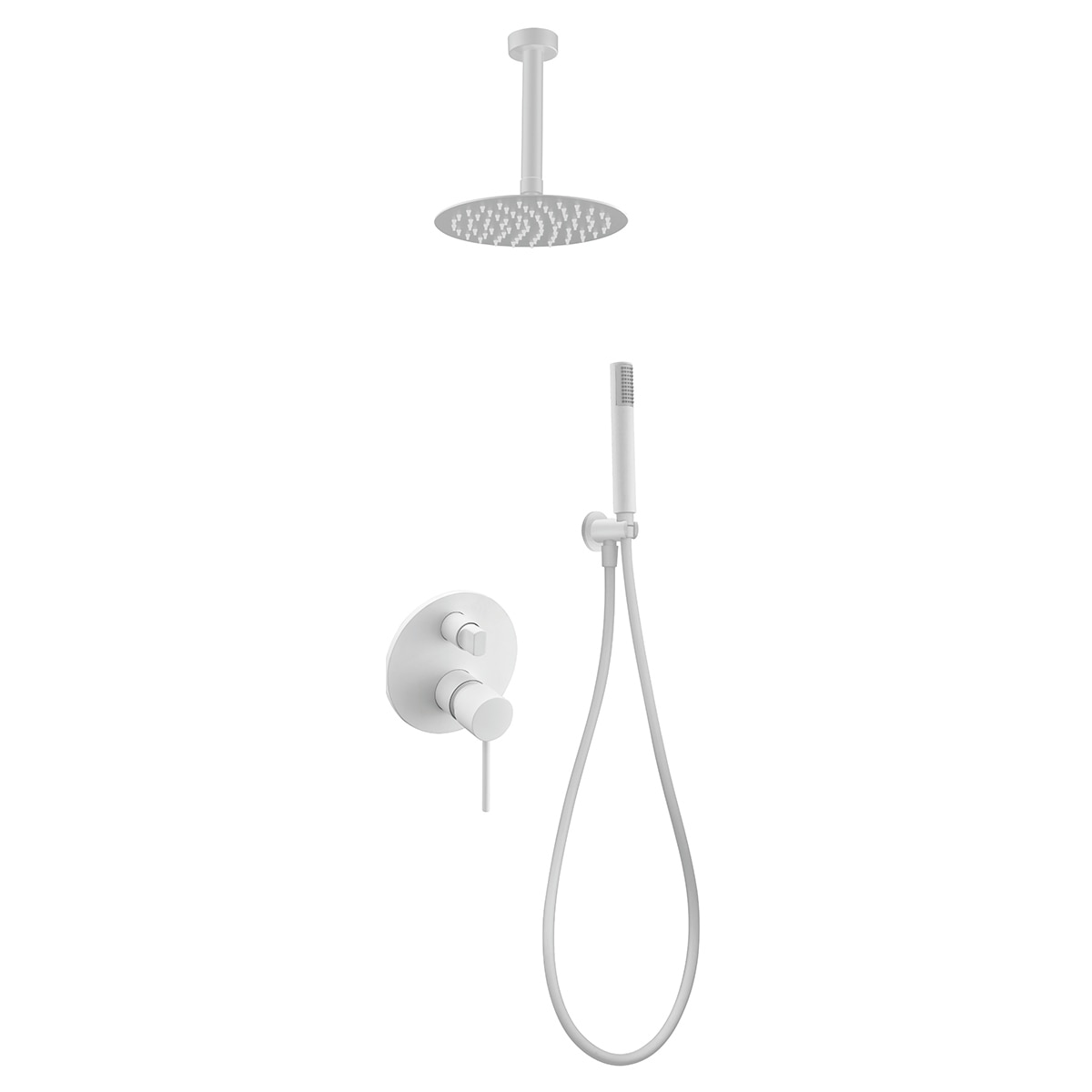 Conjunto de ducha monomando empotrado Thalos Stick Imex - Blanco extra mate Blanco extra mate-1