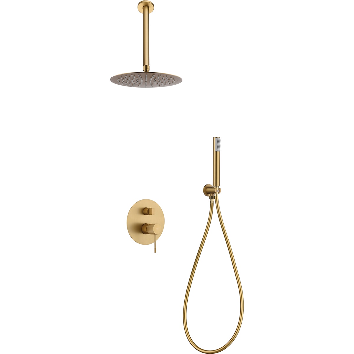 Imagen 1 de Conjunto de ducha termostático empotrado Top Imex - Oro Oro