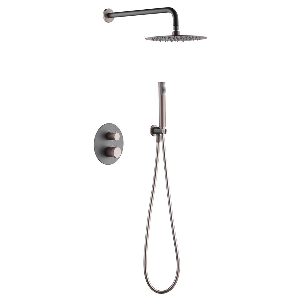 Conjunto de ducha termostático empotrado Line Imex - Gris mate Gris mate-1