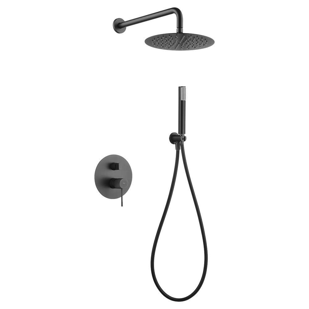 Conjunto de ducha monomando empotrado Line Imex - Negro Negro-1