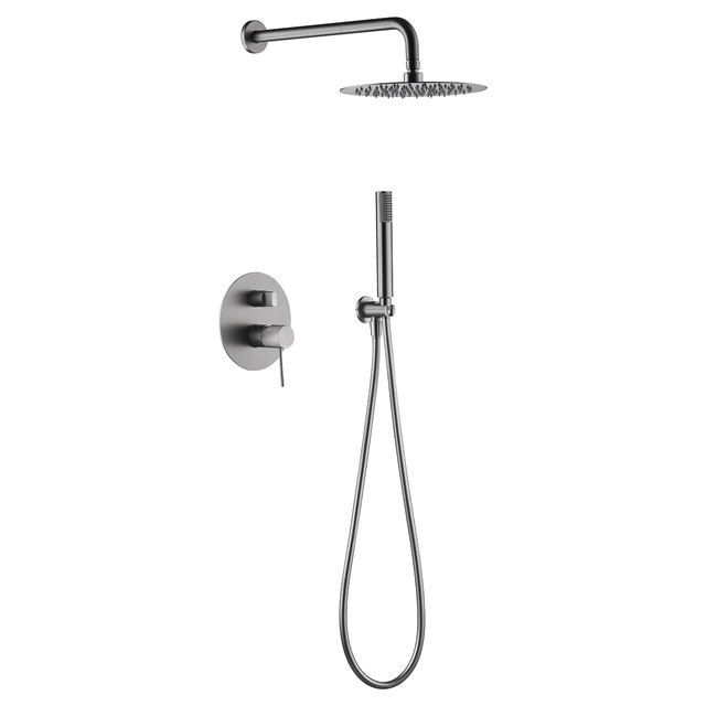 Conjunto de ducha monomando empotrado Line Imex - Gris Gris-1