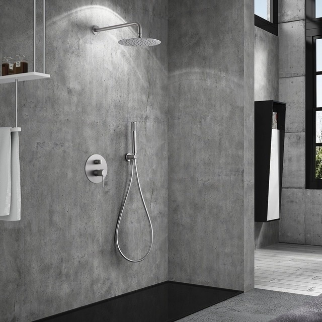 Conjunto de ducha monomando empotrado Line Imex - Gris Gris-2