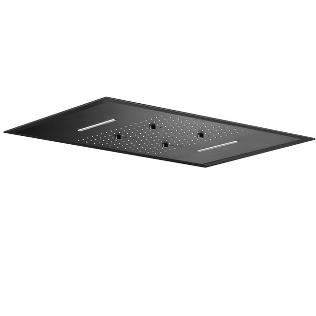 Imagen 1 de Rociador rectangular 3 vías con premarco Imex - Negro mate Negro mate