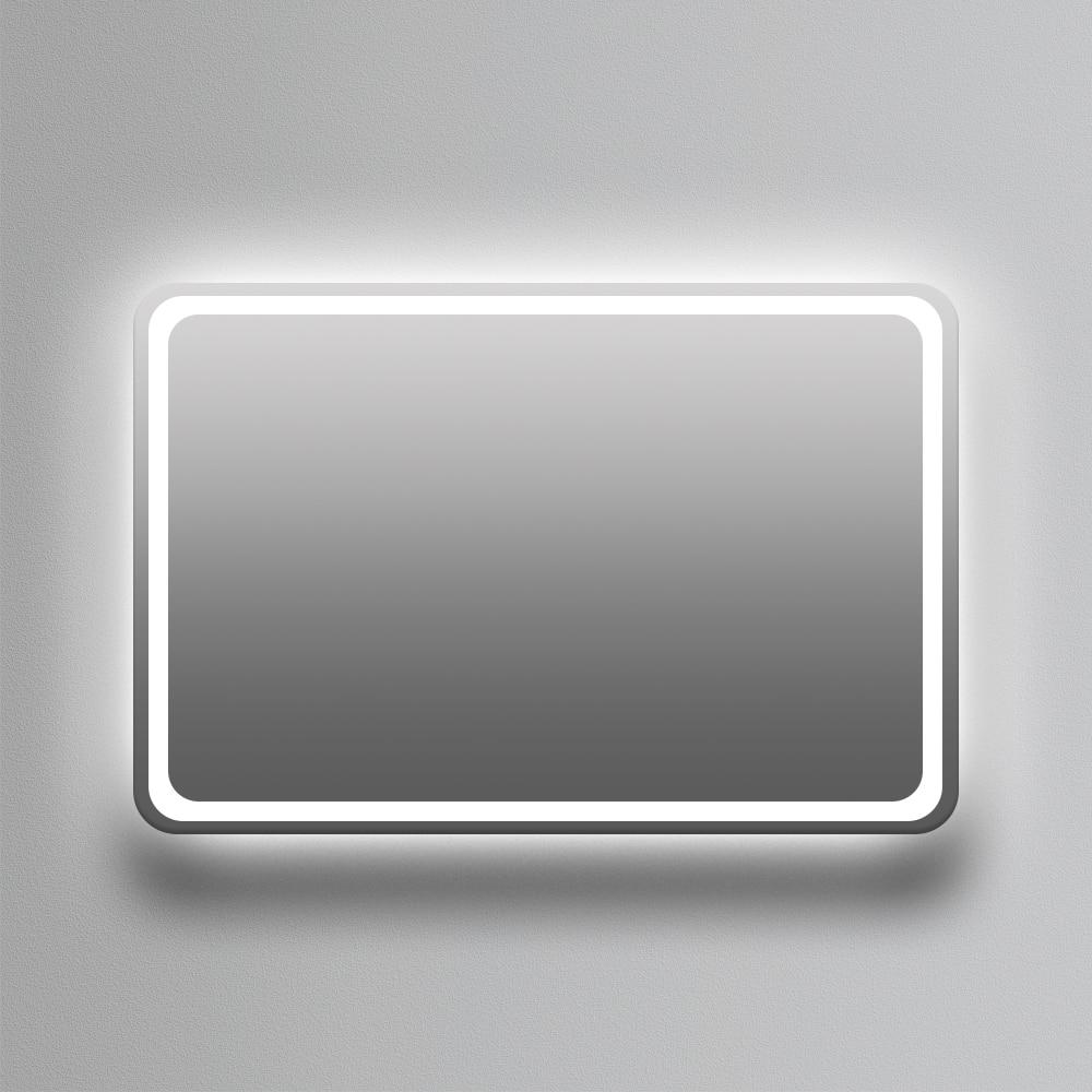 Espejo de baño rectangular Austria Ledimex - Gris 80 x 80 Gris-1