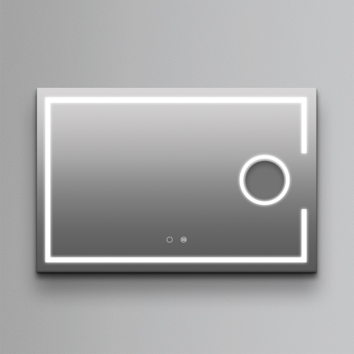 Espejo de baño rectangular Malta Ledimex Gris-1