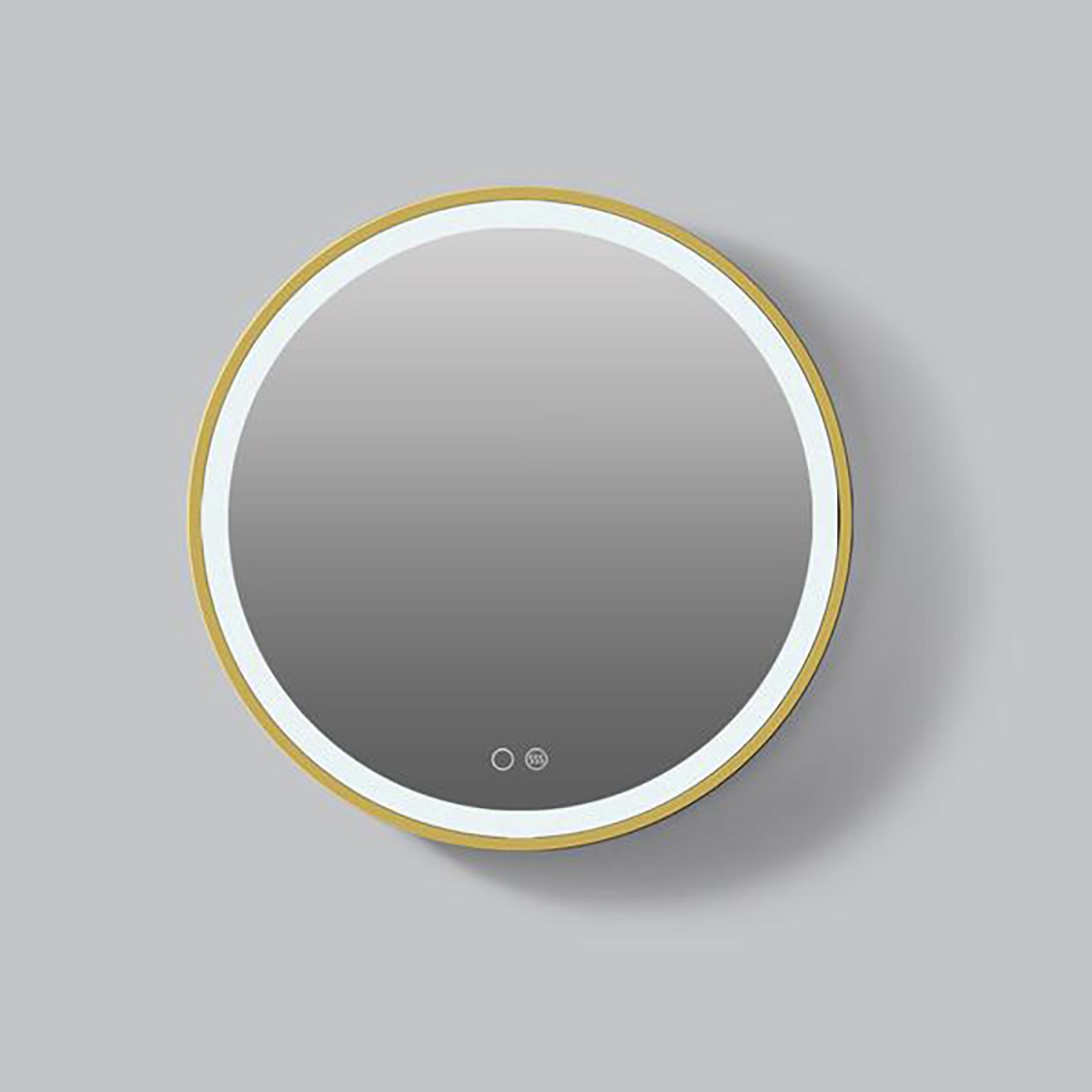 Espejo de baño redondo Paris Ledimex - Oro 60 cm Oro-1