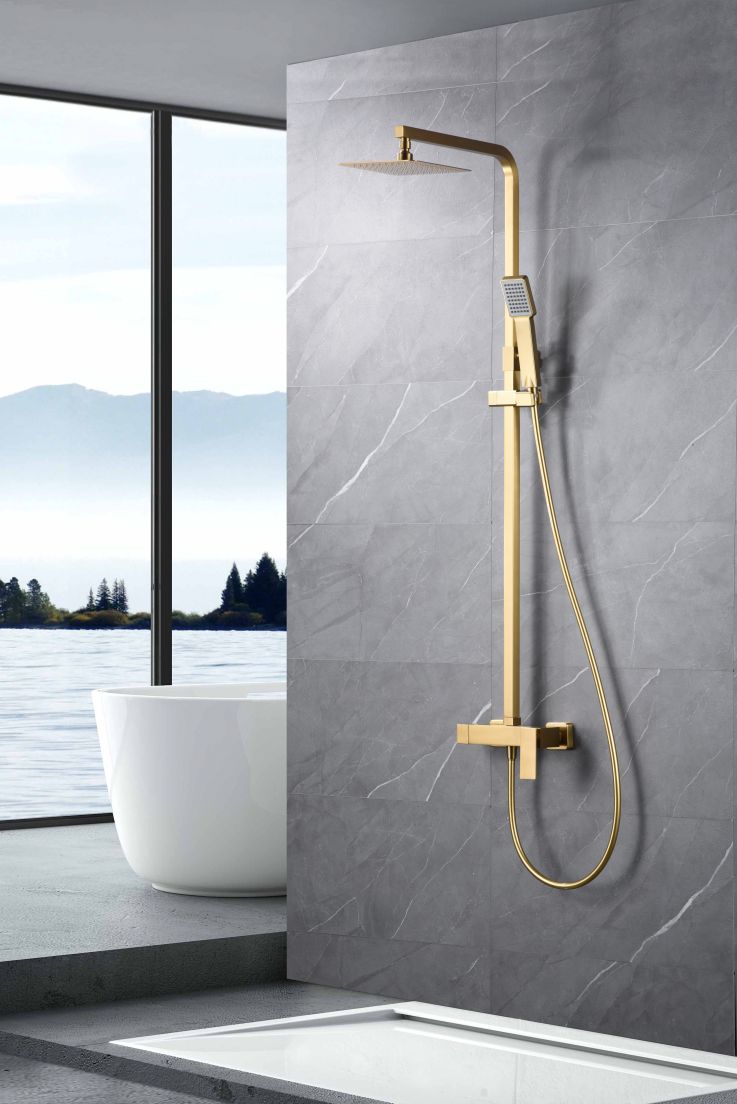 Conjunto ducha monomando Pisa Imex - Oro Oro-2