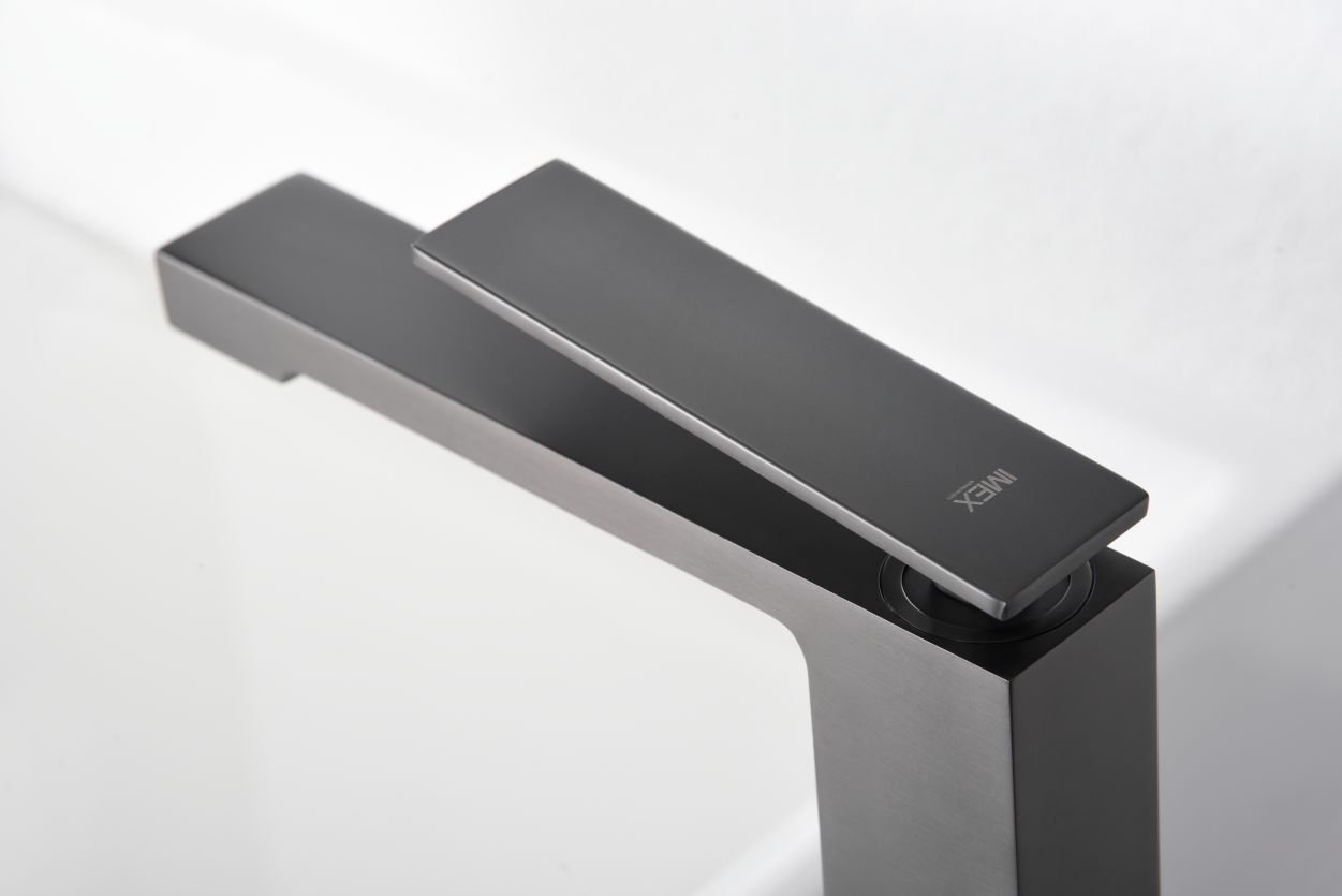 Imagen 2 de Grifo monomando lavabo alto Pisa Imex - Negro Negro