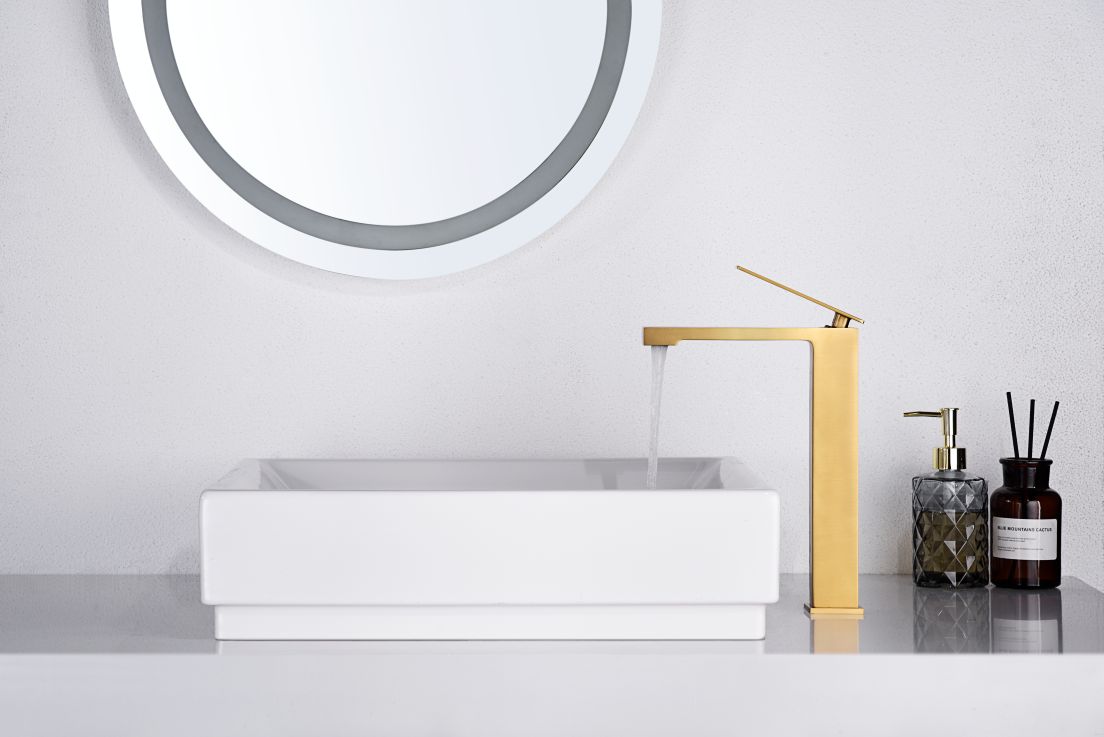Imagen 2 de Grifo monomando lavabo alto Pisa Imex - Oro Oro