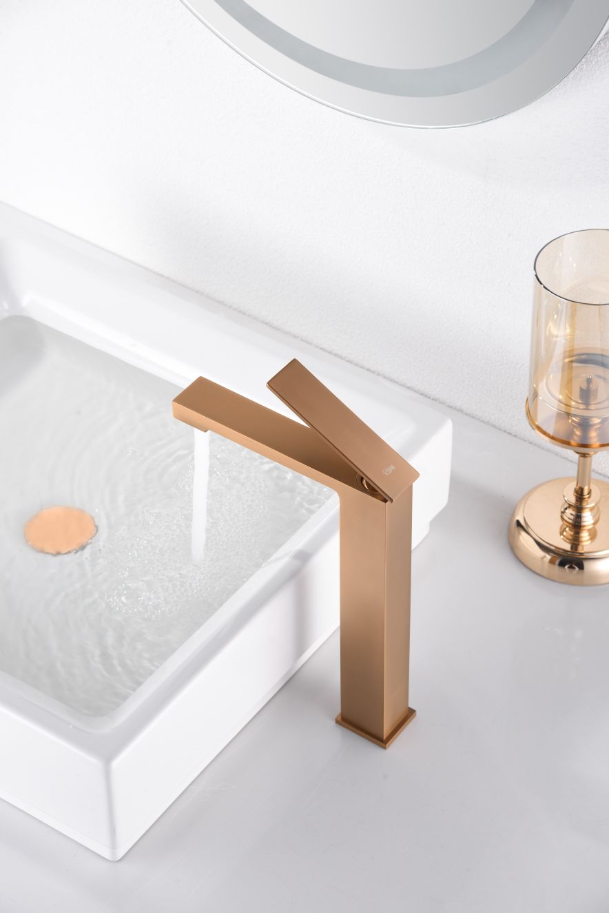 Imagen 2 de Grifo monomando lavabo alto Pisa Imex - Oro Rosa Mate Oro Rosa Mate