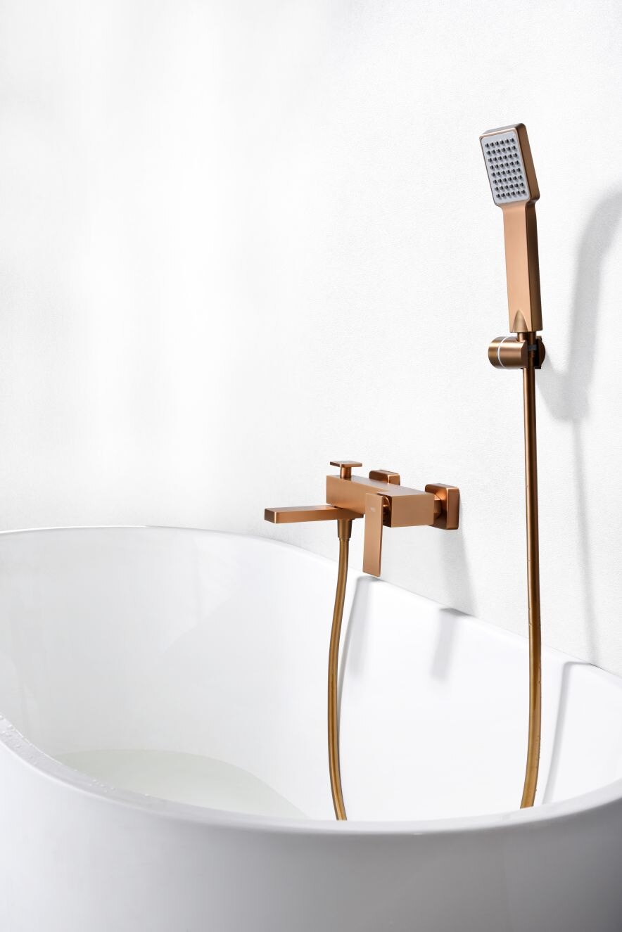 Imagen 2 de Kit baño/ducha monomando Pisa Imex - Oro Rosa Mate Oro Rosa Mate
