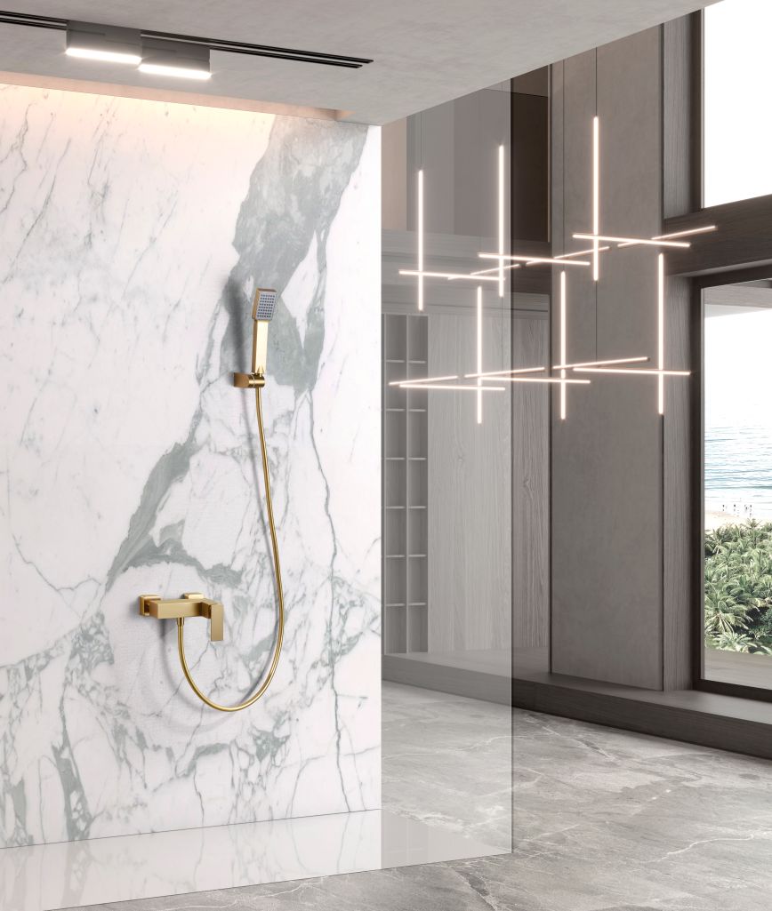 Imagen 2 de Kit ducha monomando Pisa Imex - Oro Oro