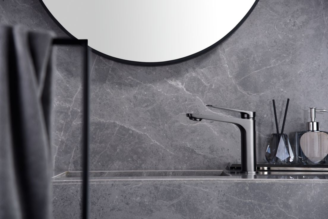 Grifo monomando lavabo Nápoles Imex - Negro Negro-2