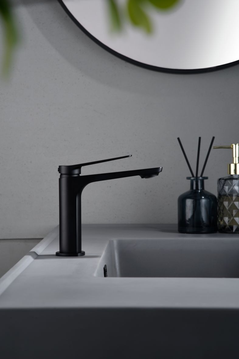 Grifo monomando lavabo Nápoles Imex - Negro mate Negro mate-2