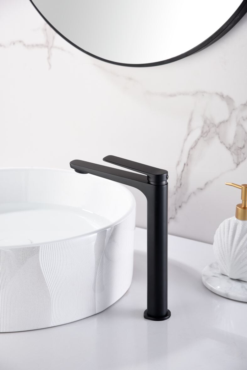 Grifo monomando lavabo alto Nápoles Imex - Negro Negro mate-2