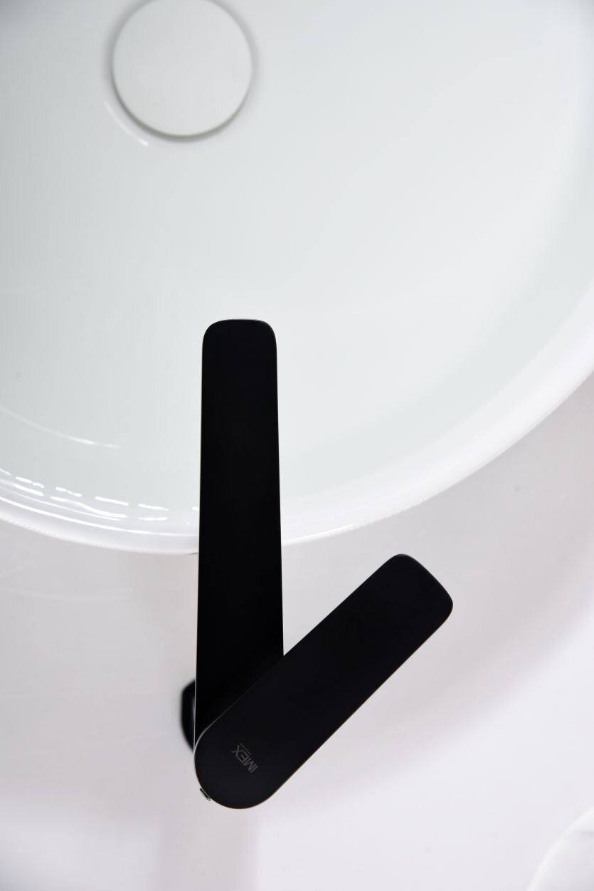 Grifo monomando lavabo alto Nápoles Imex - Negro Negro mate-3
