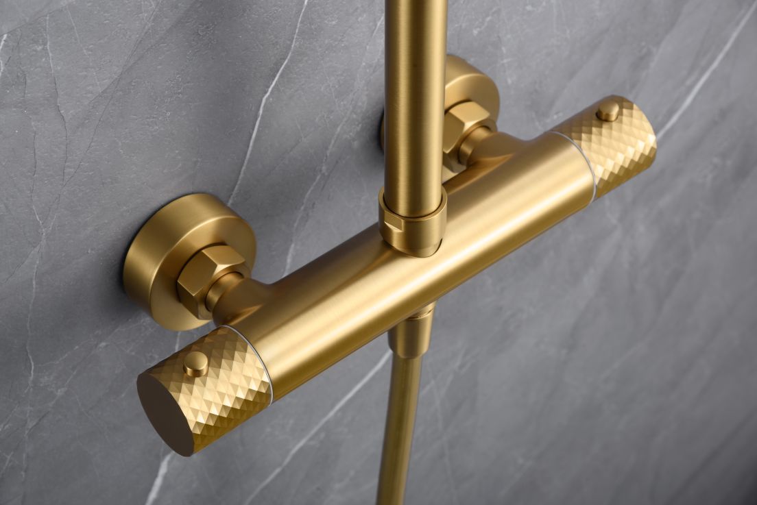 Conjunto ducha termostático Génova Imex - Oro Oro-3