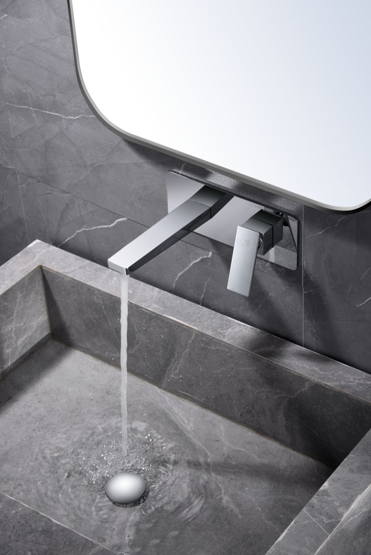 Imagen 3 de Grifo monomando empotrado lavabo Pisa Imex - Gris Gris