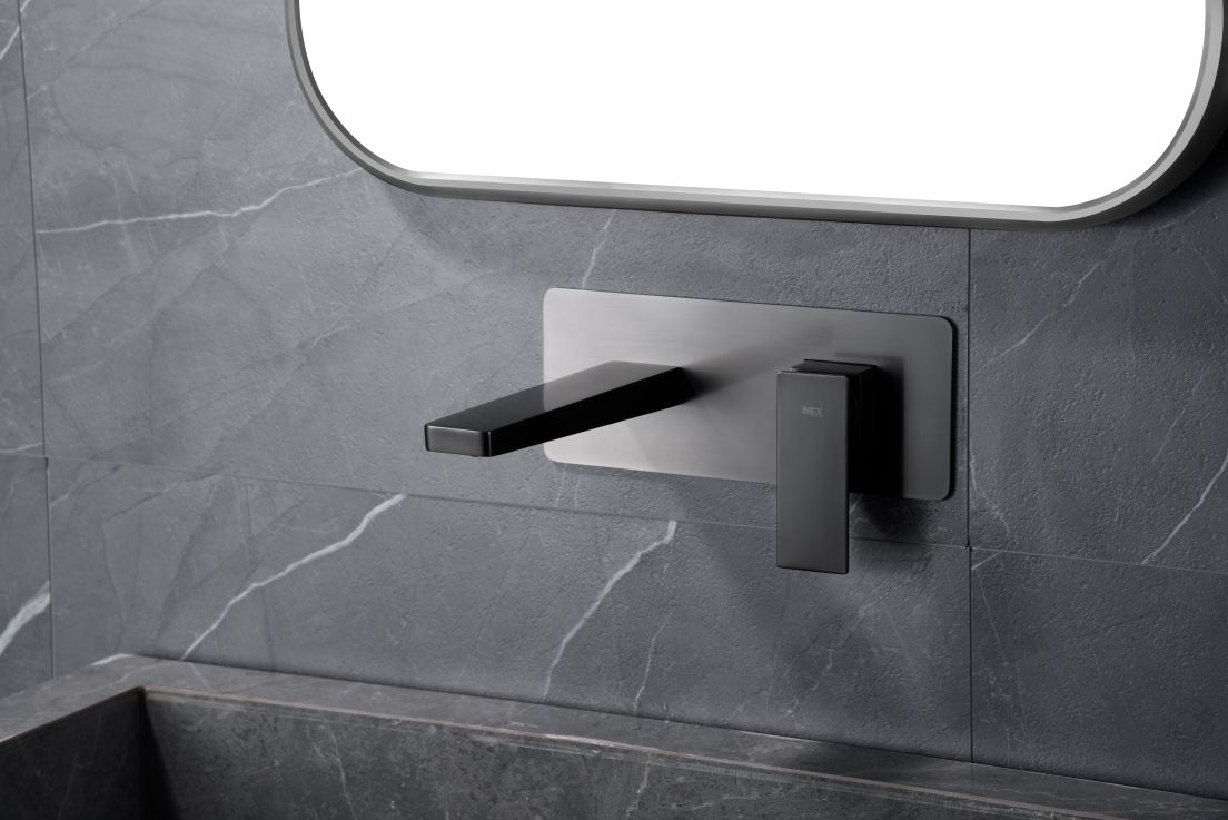 Imagen 3 de Grifo monomando empotrado lavabo Pisa Imex - Negro Negro