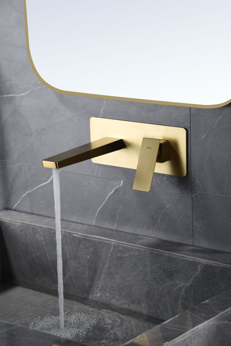 Imagen 2 de Grifo monomando empotrado lavabo Pisa Imex - Oro Oro