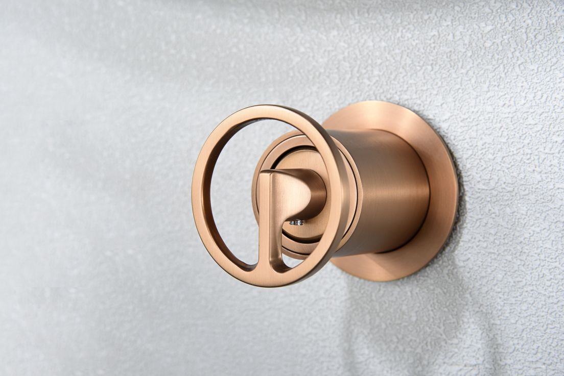 Imagen 3 de Grifo monomando empotrado lavabo Olimpo Imex - Oro Rosa Mate Oro Rosa Mate