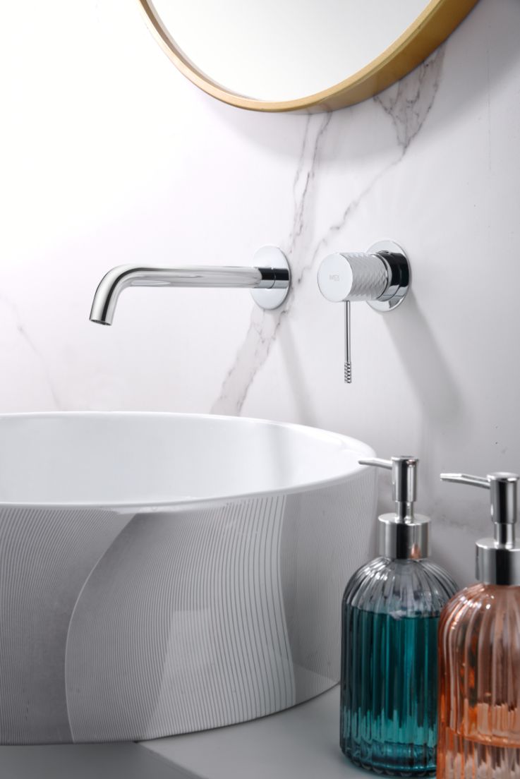 Imagen 2 de Grifo monomando empotrado lavabo Génova Imex - Gris Gris