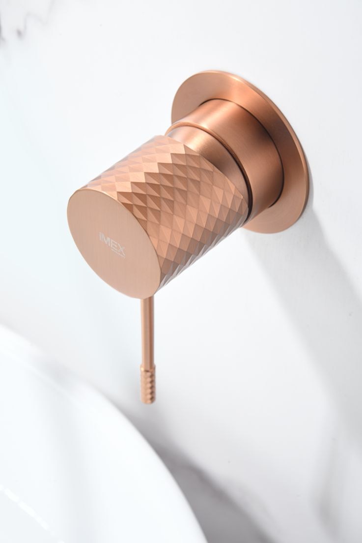 Imagen 3 de Grifo monomando empotrado lavabo Génova Imex - Oro Rosa Mate Oro Rosa Mate