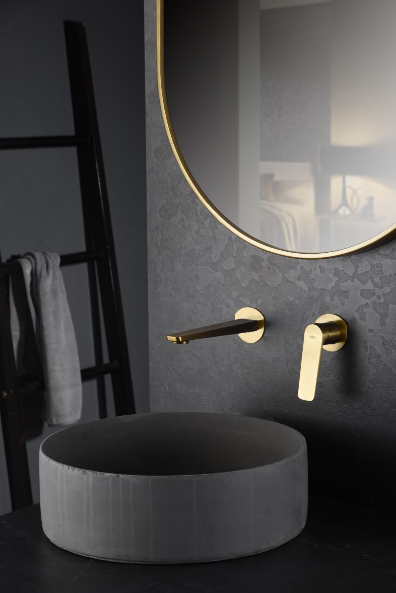 Grifo monomando empotrado lavabo Nápoles Imex - Oro Oro-2