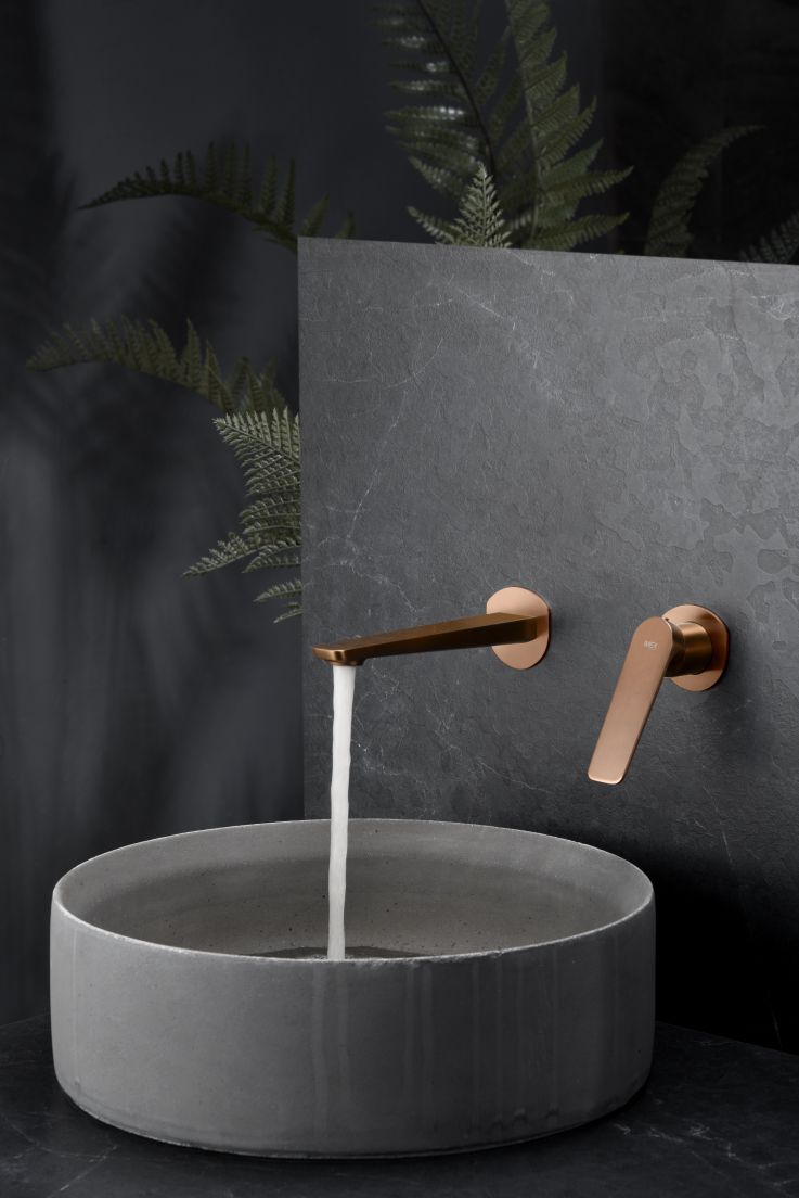 Grifo monomando empotrado lavabo Nápoles Imex - Oro Rosa Mate Oro Rosa Mate-2