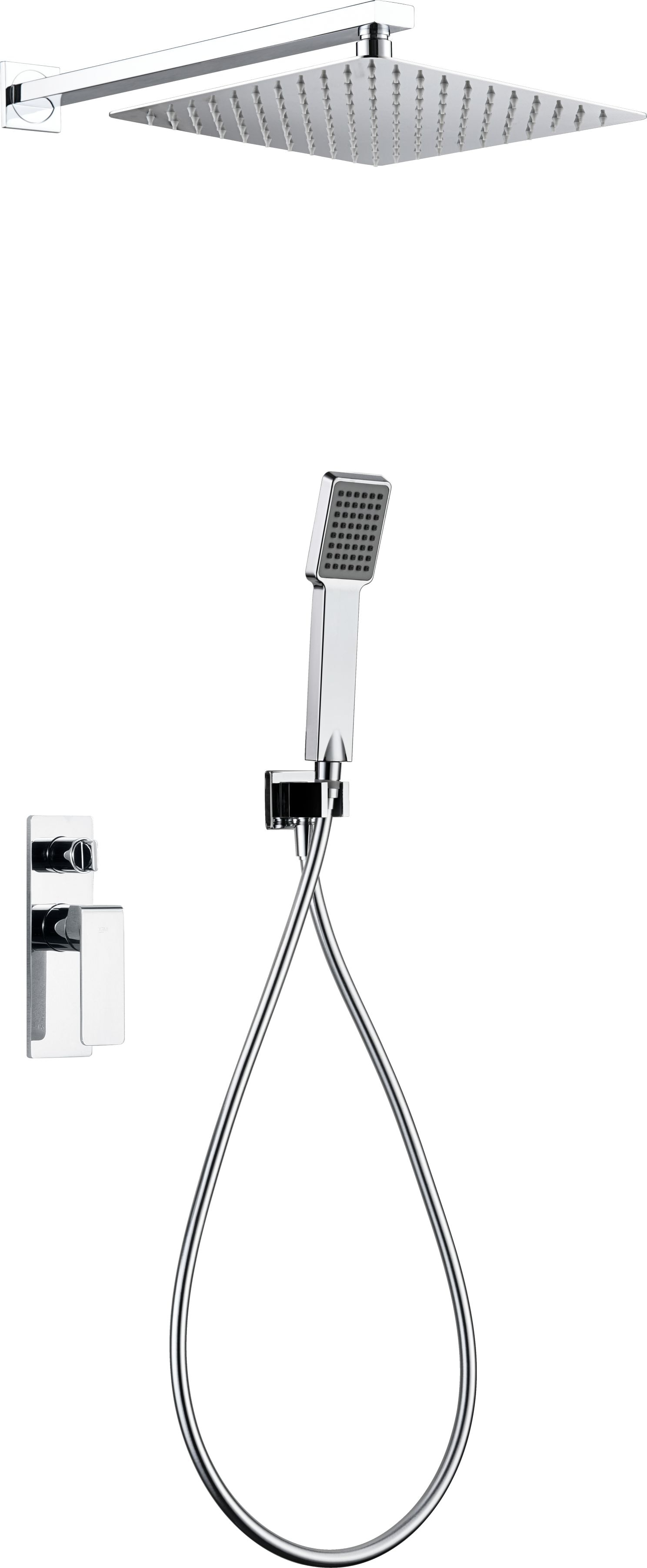 Imagen 1 de Conjunto ducha monomando empotrado Fiyi Imex - Gris Gris