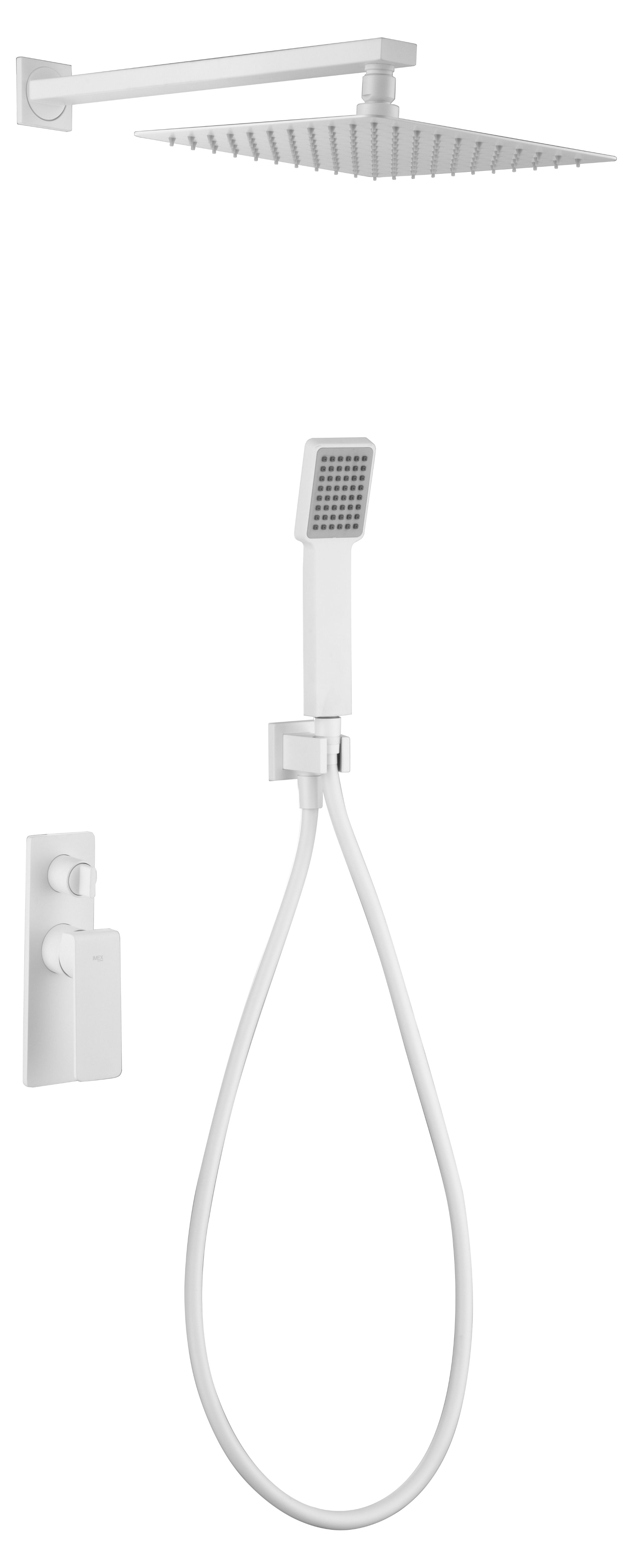 Imagen 1 de Conjunto ducha monomando empotrado Fiyi Imex - Blanco Blanco