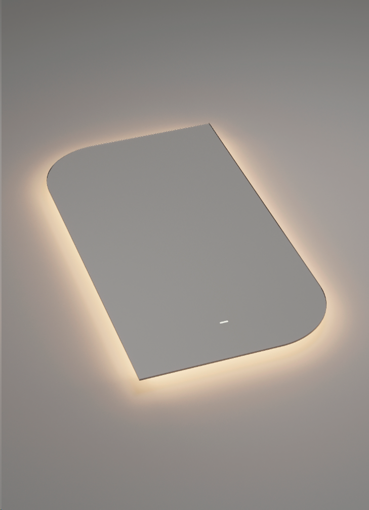 Espejo de baño decorativo Cardiff Ledimex - Gris 110 x 60 cm Gris-1