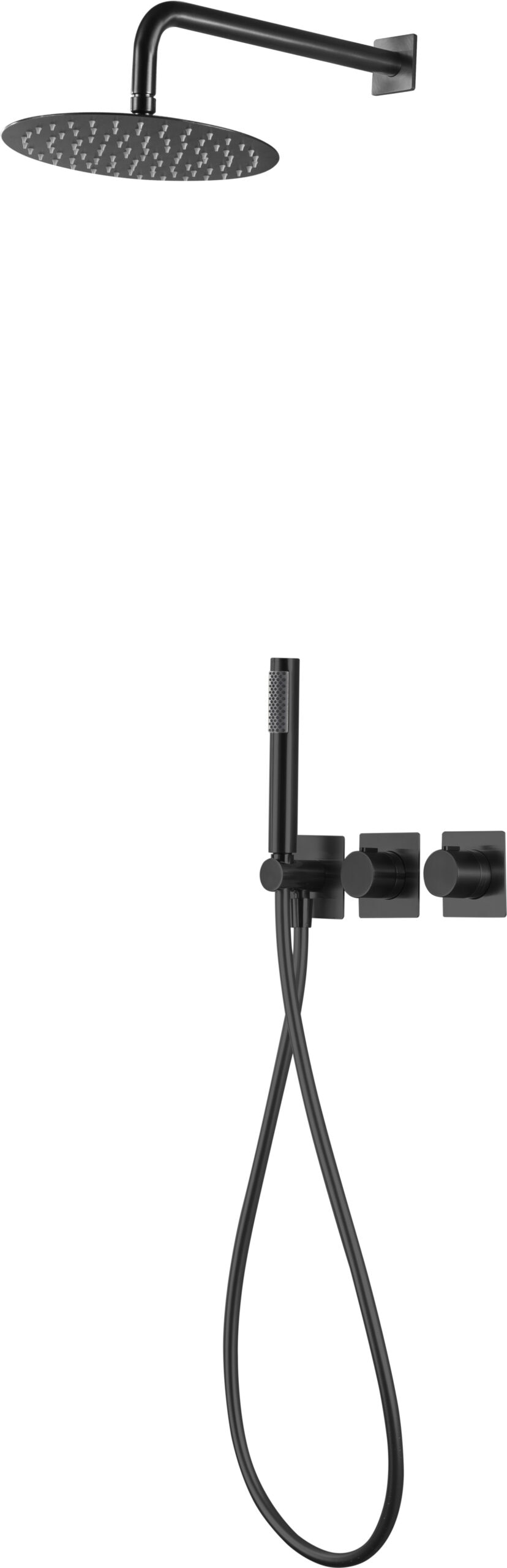 Imagen 1 de Conjunto ducha termostático empotrado Tíbet Imex - Negro mate Negro mate