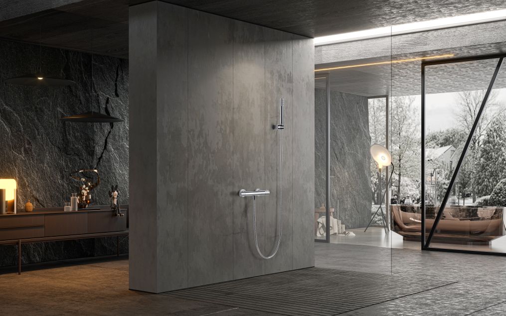 Imagen 2 de Kit ducha termostático Génova Imex - Gris Gris