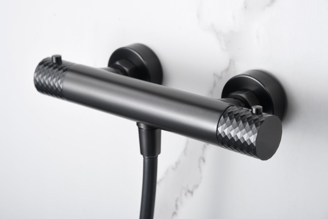 Imagen 3 de Kit ducha termostático Génova Imex - Negro Negro
