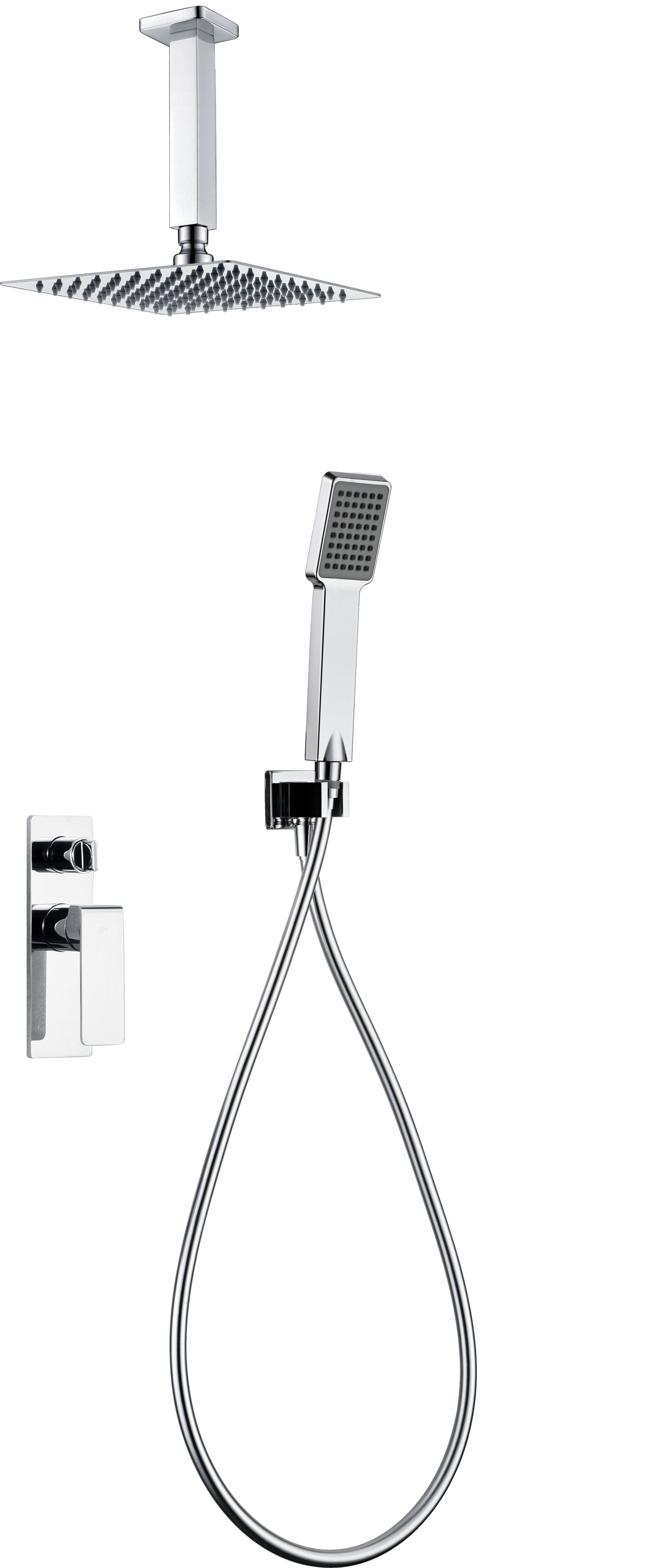 Imagen 1 de Conjunto ducha monomando empotrado Nadi Imex - Gris Gris