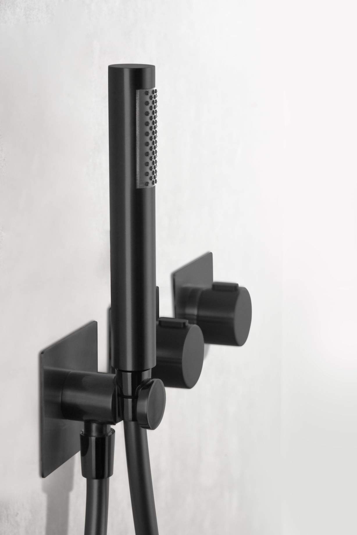 Imagen 2 de Conjunto ducha monomando empotrado Breda Imex - Negro mate Negro mate