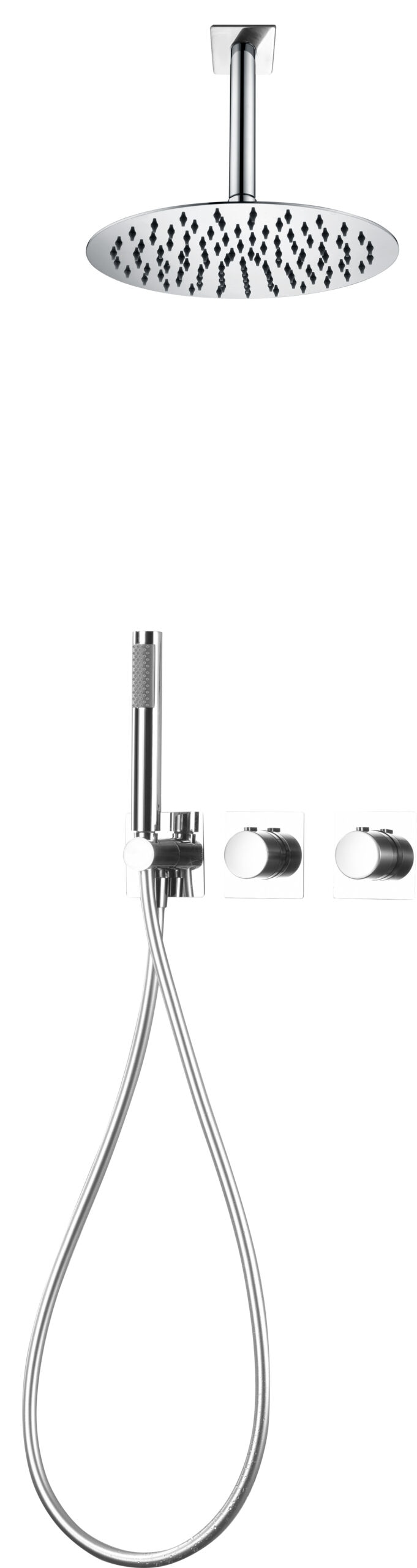 Imagen 1 de Conjunto ducha termostatico empotrado Nepal Imex - Oro Rosa Mate Gris