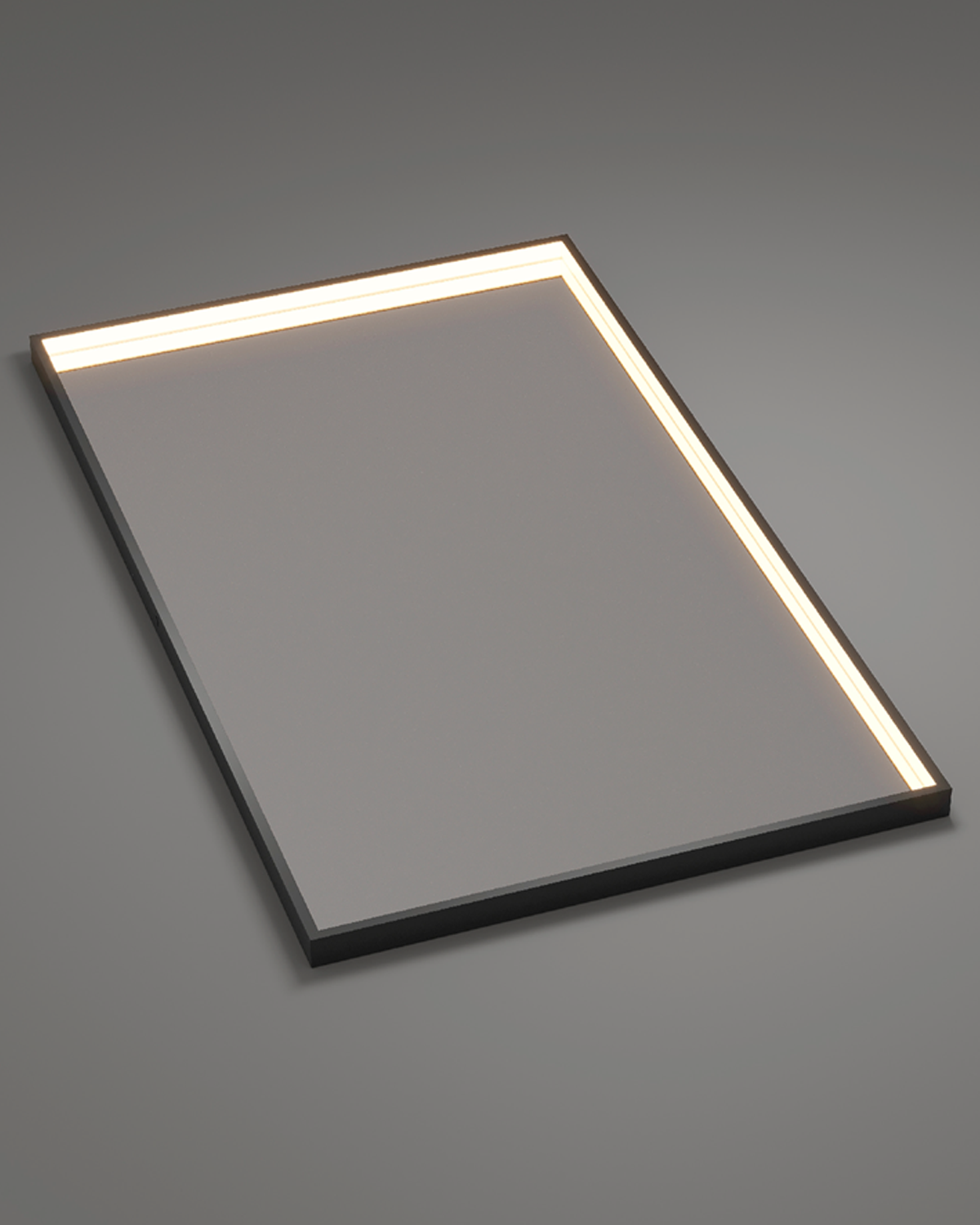 Espejo de baño cuadrado negro mate Ability Ledimex Negro-1