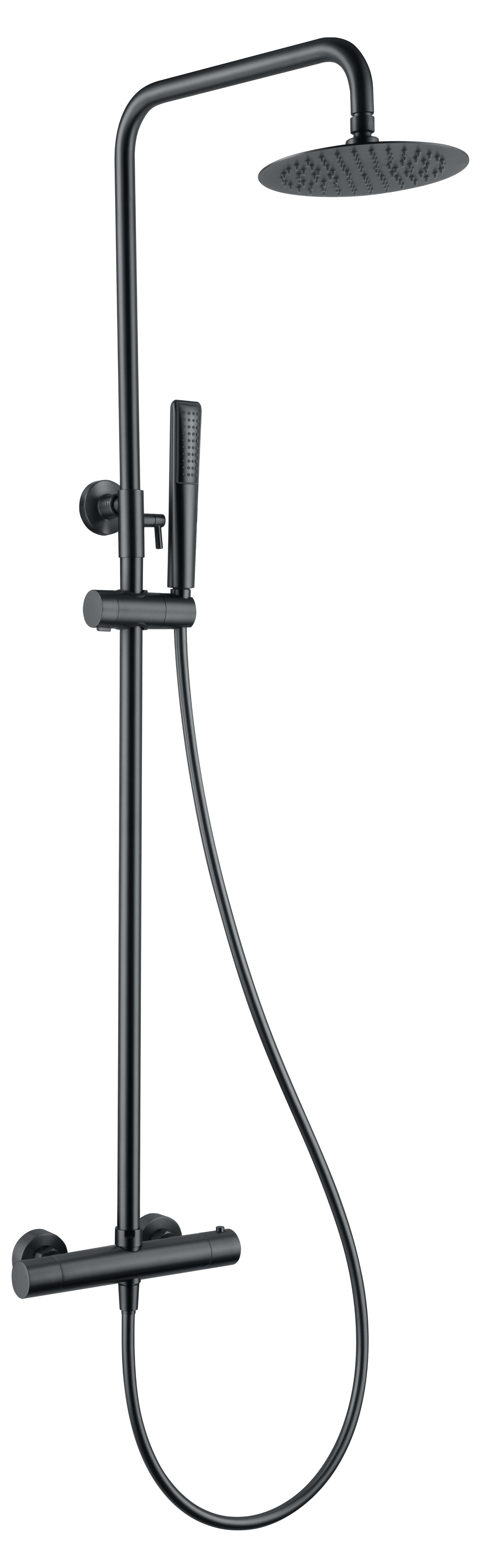Conjunto ducha termostático Nápoles Imex - Negro Negro-1