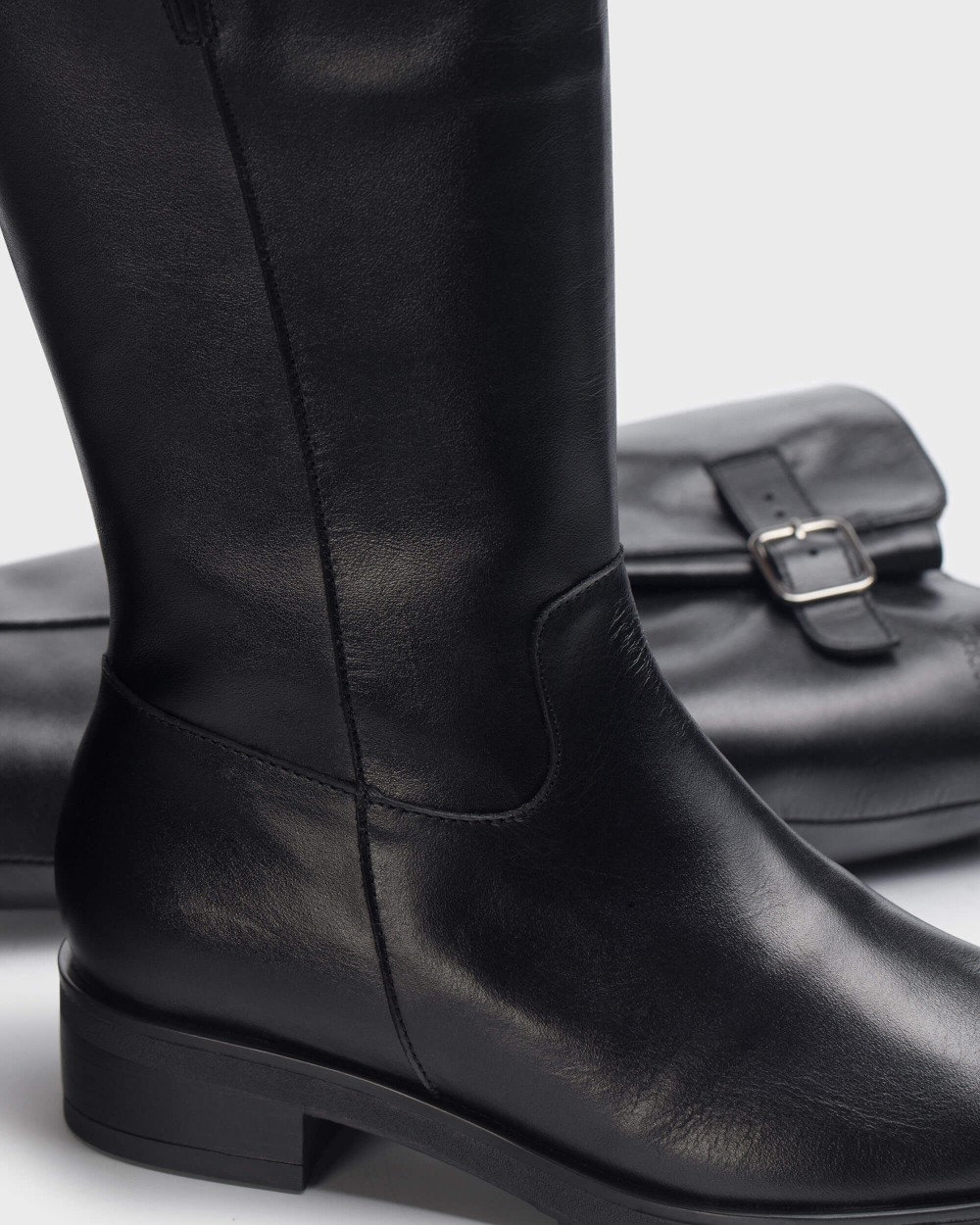 Botas de mujer en piel codigree 19 wonders - Negro Negro-5