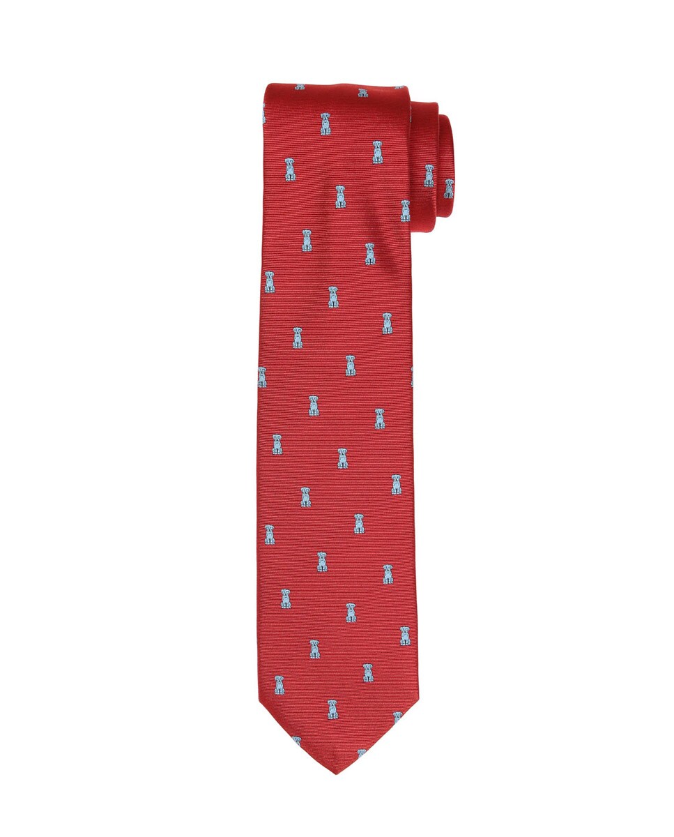 Corbata de seda jaquard en color rojo · Lester · El Corte Inglés