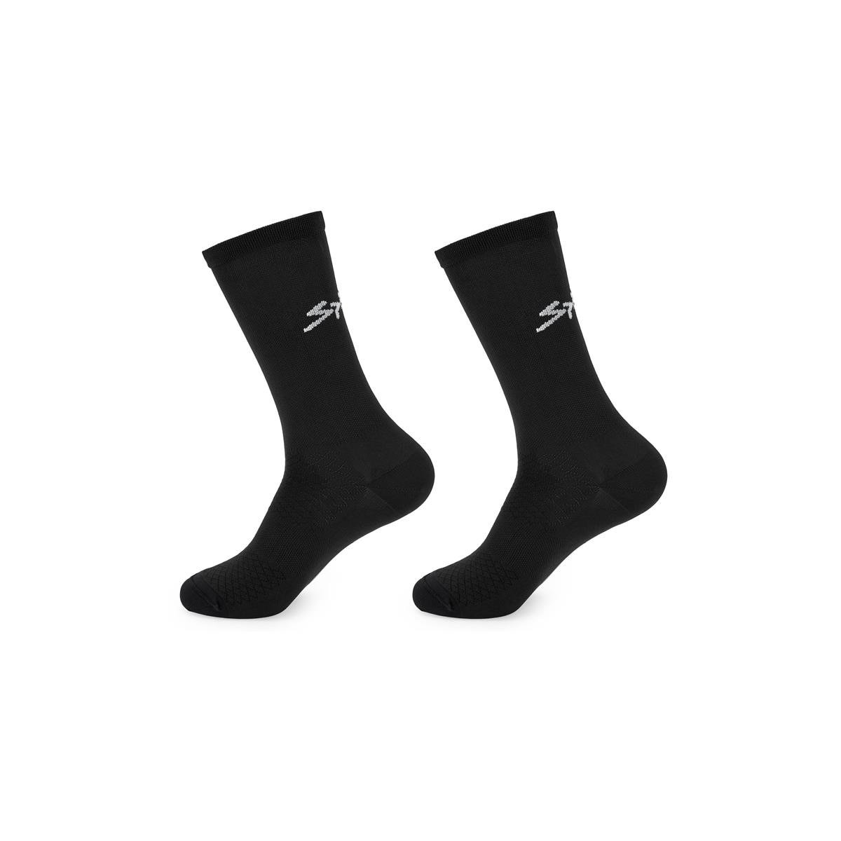 Spiuk Calcetín de ciclismo unisex pack 2 unidades Anatomic largo Negro