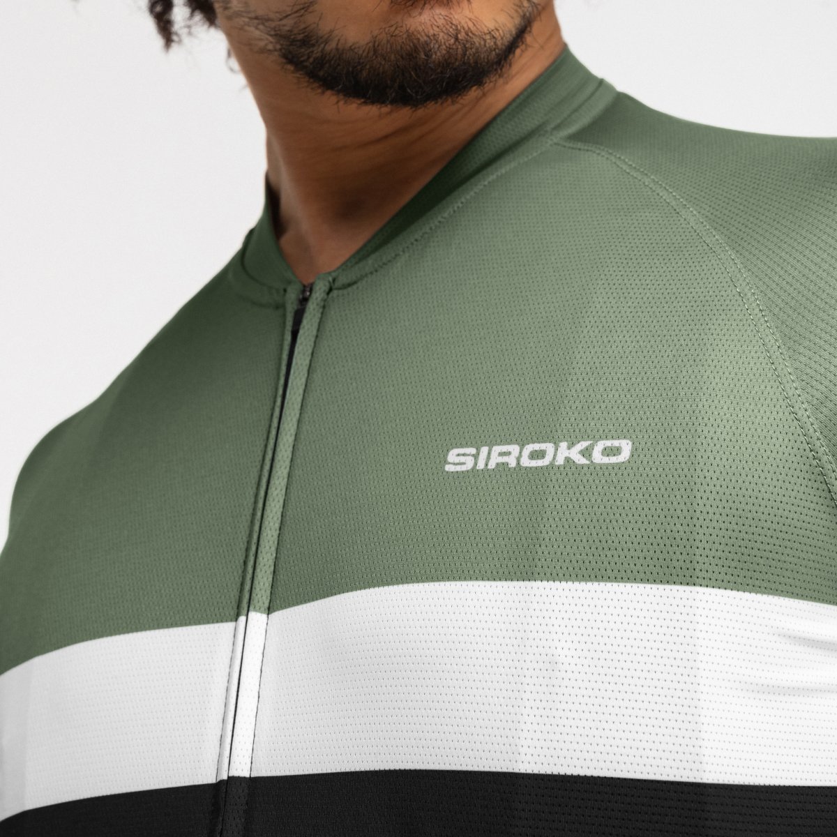 Maillot de manga corta hombre ultraligero M3 Siroko - Negro / Verde Negro / Verde-4