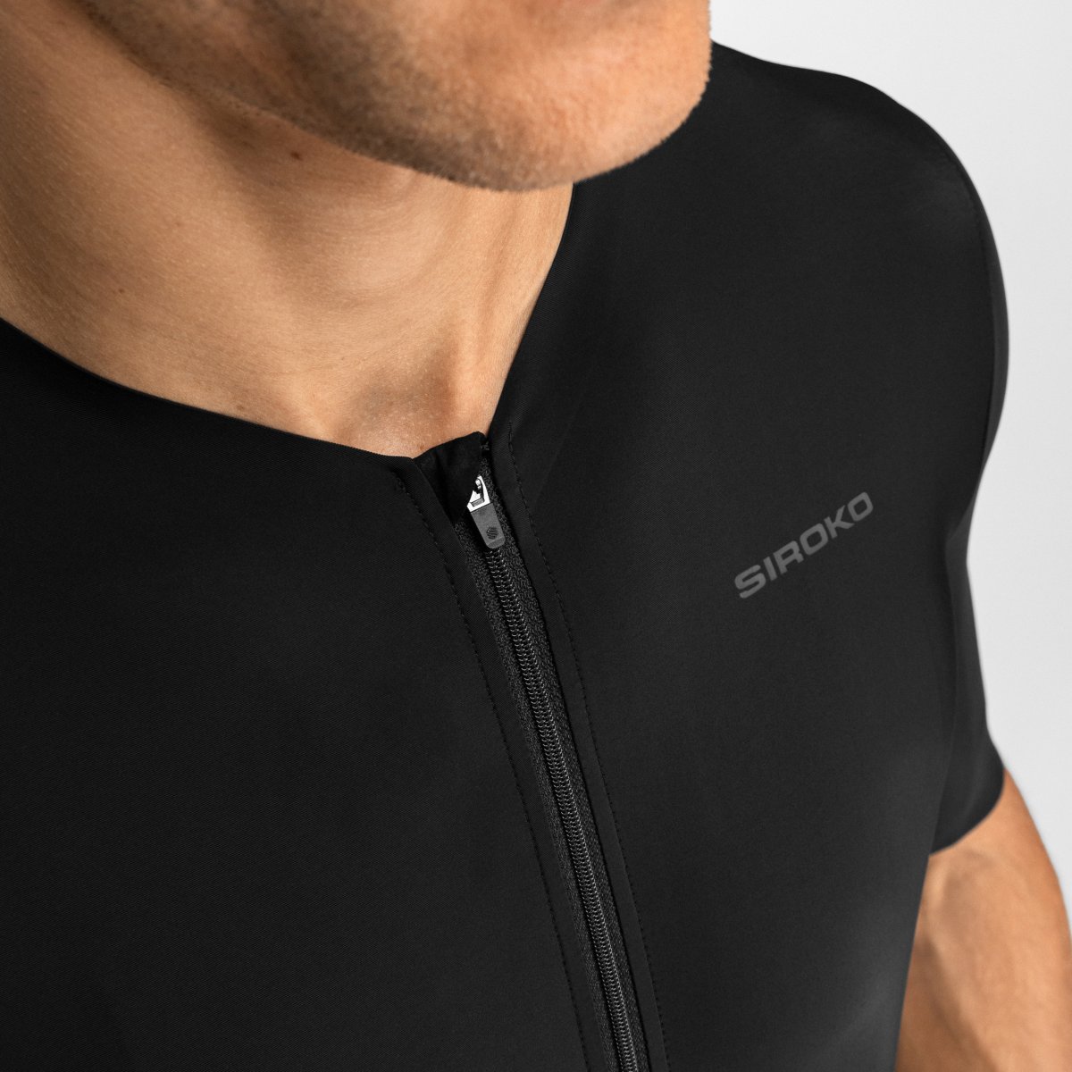 Maillot de manga corta hombre ultraligero SRX Siroko - Negro Negro-4