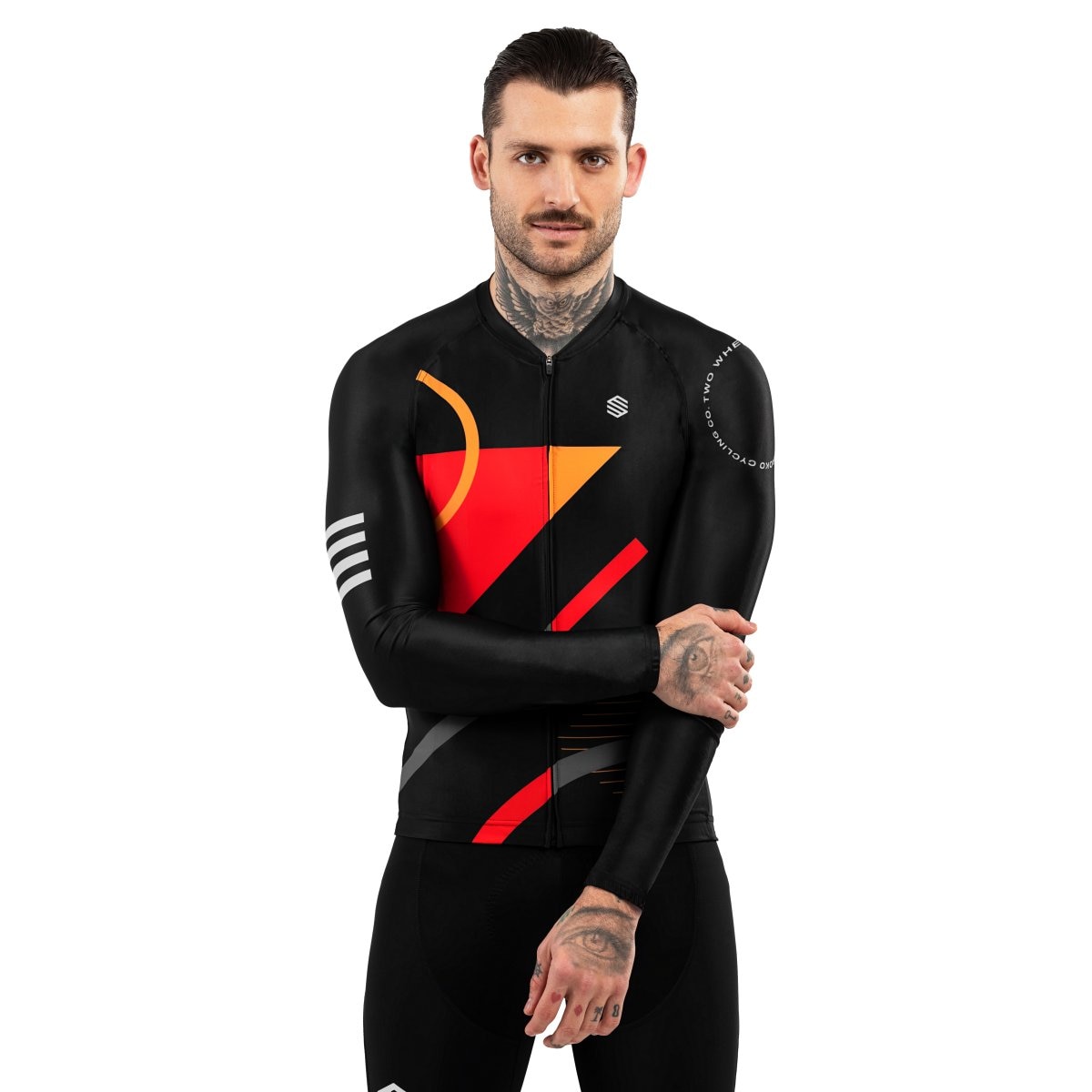 Siroko Maillot de manga larga de hombre M2 Verde oscuro
