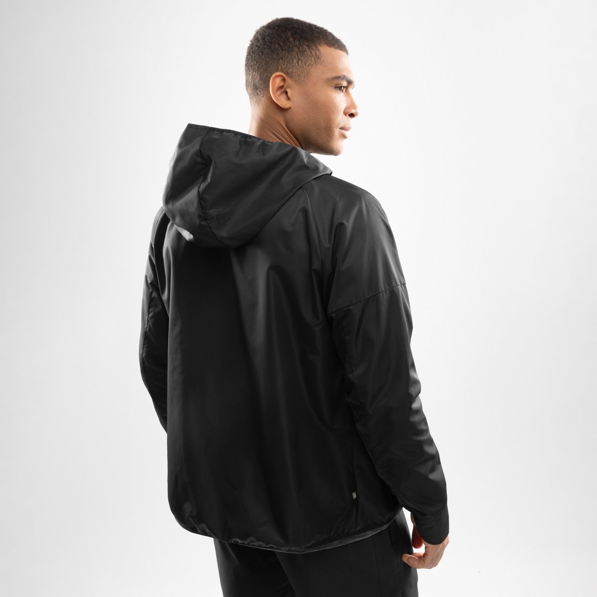 Chaqueta cortavientos de hombre Fitness-Cortavientos Siroko - Negro Negro-2