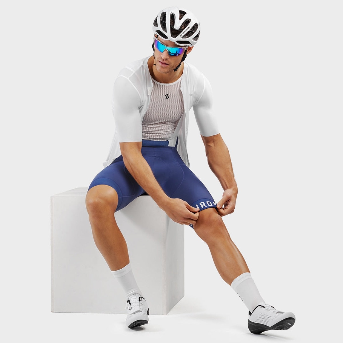 Culote corto ciclismo de hombre BX Umbrail Siroko - Azul Azul-4