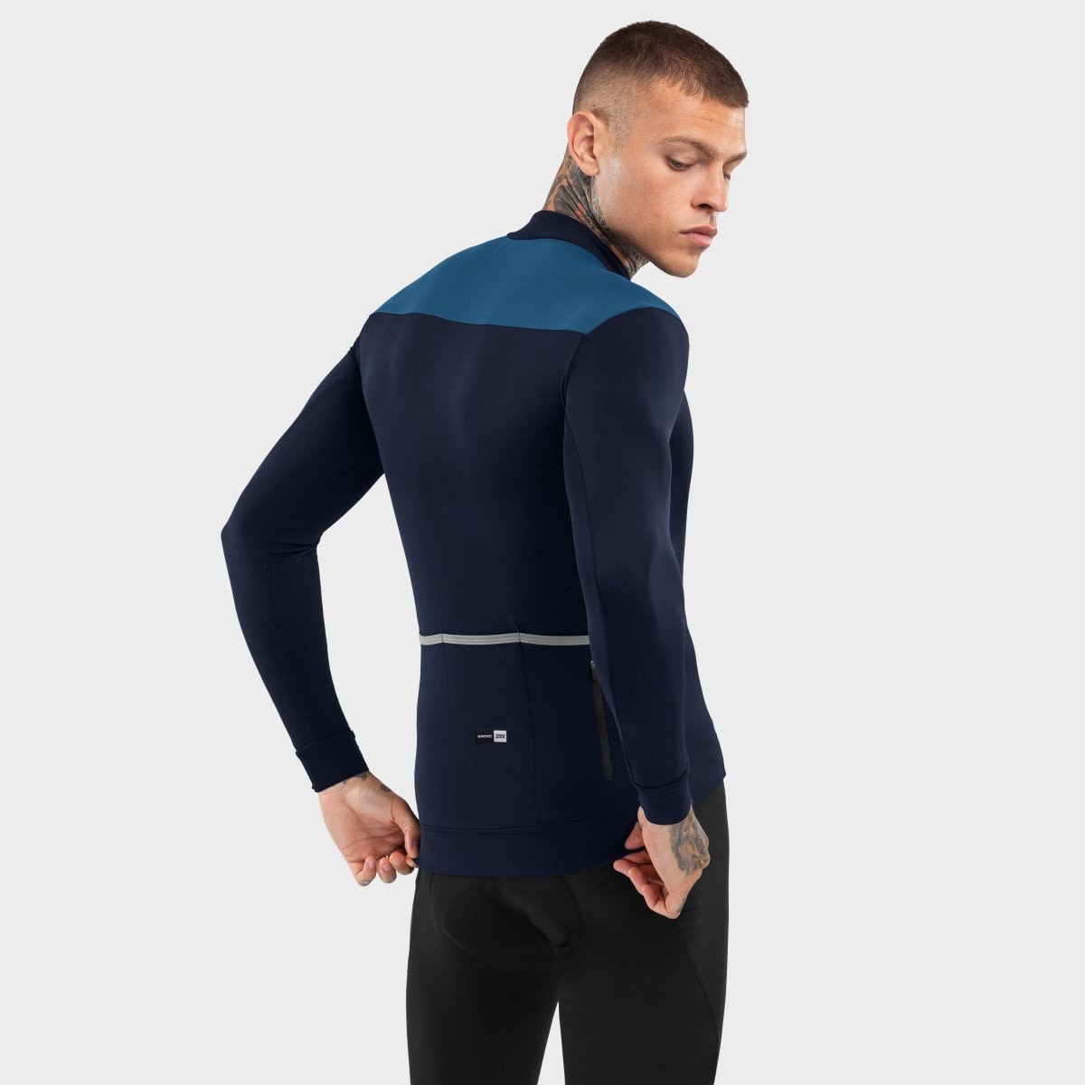 Maillot ciclismo térmico hombre SRX M4 Siroko - Azul Azul-2